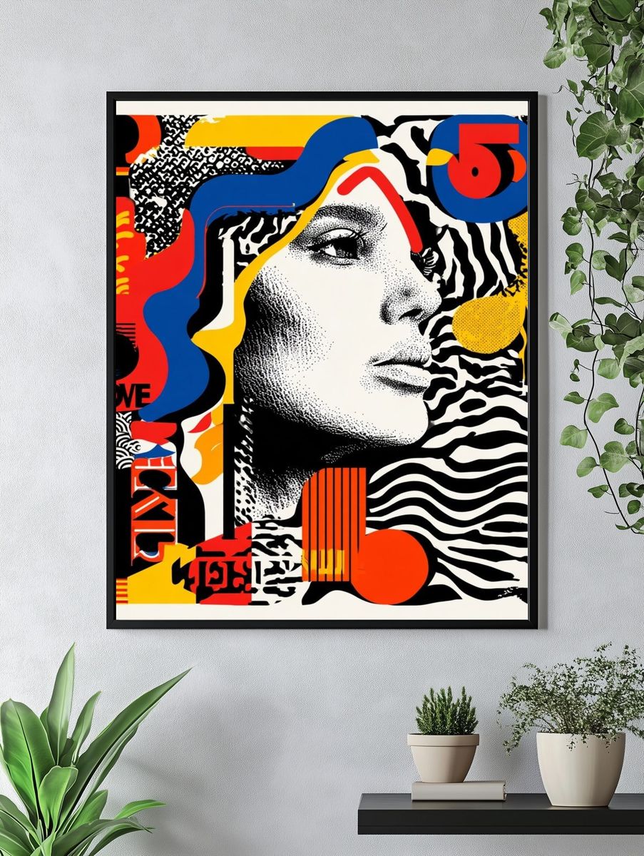 Pop Art Woman Portrait Poster. — room view 4