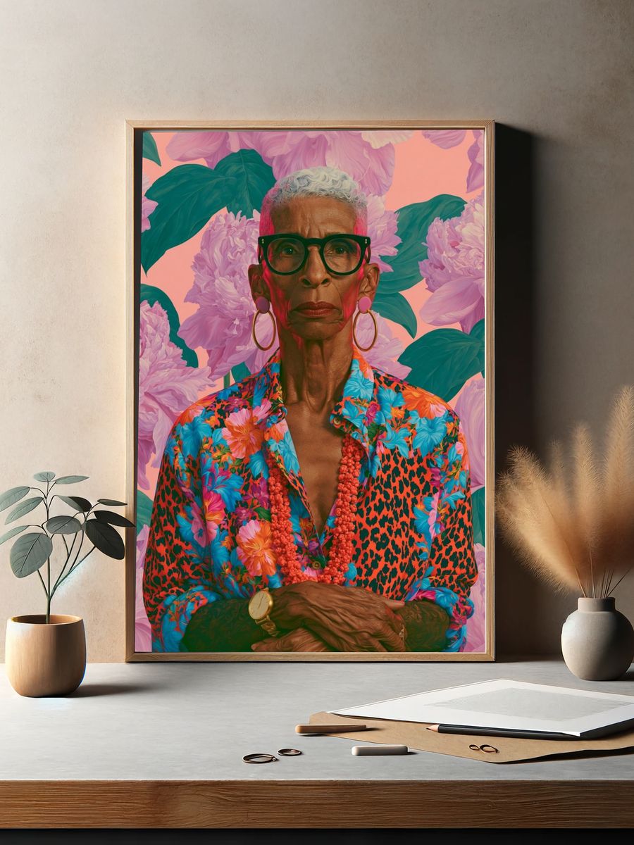 Floral Portrait Fine-Art Print. — room view 2