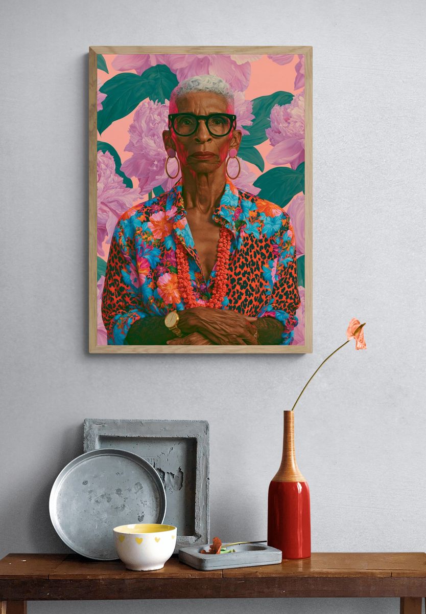 Floral Portrait Fine-Art Print. — room view 3