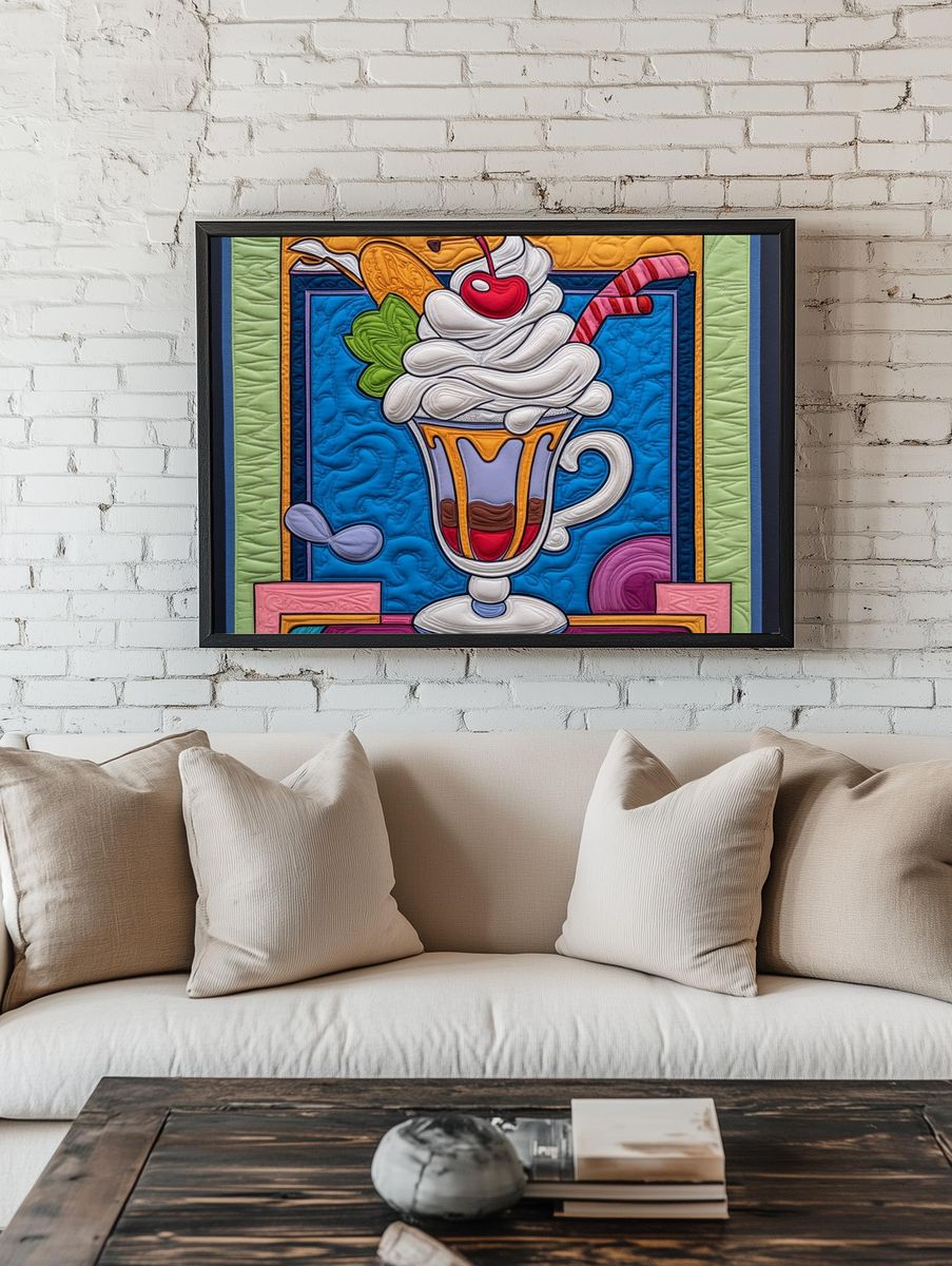 Ice Cream Sundae Pop Art Poster. — room view 1