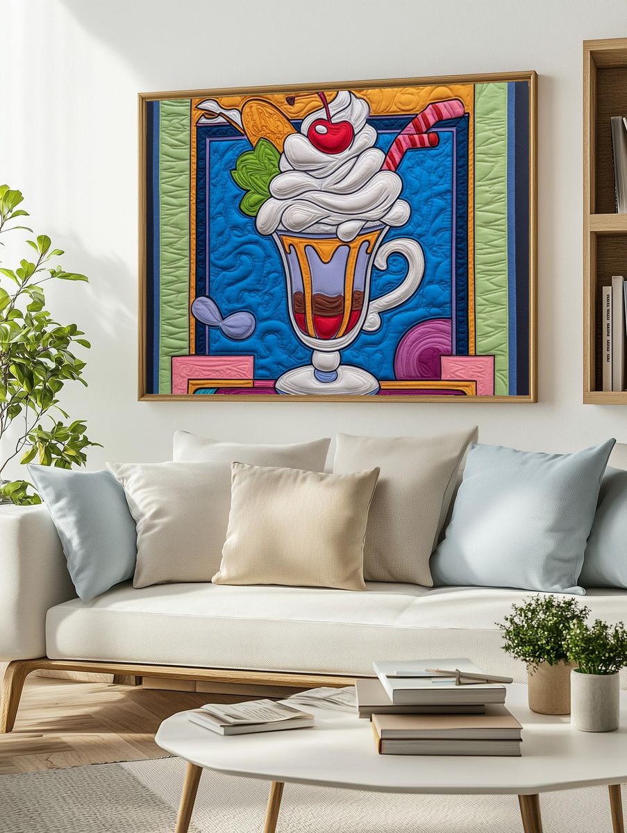 Ice Cream Sundae Pop Art Poster. — room view 2