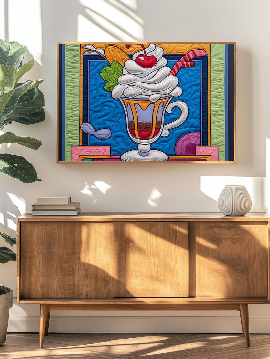 Ice Cream Sundae Pop Art Poster. — room view 3