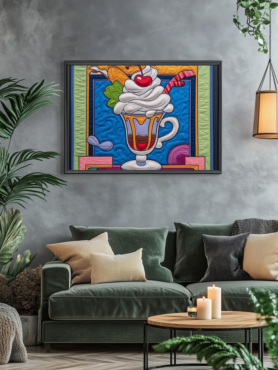 Ice Cream Sundae Pop Art Poster. — room view 4