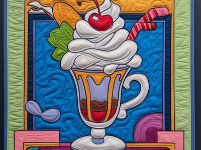 Ice Cream Sundae Pop Art Poster. poster print