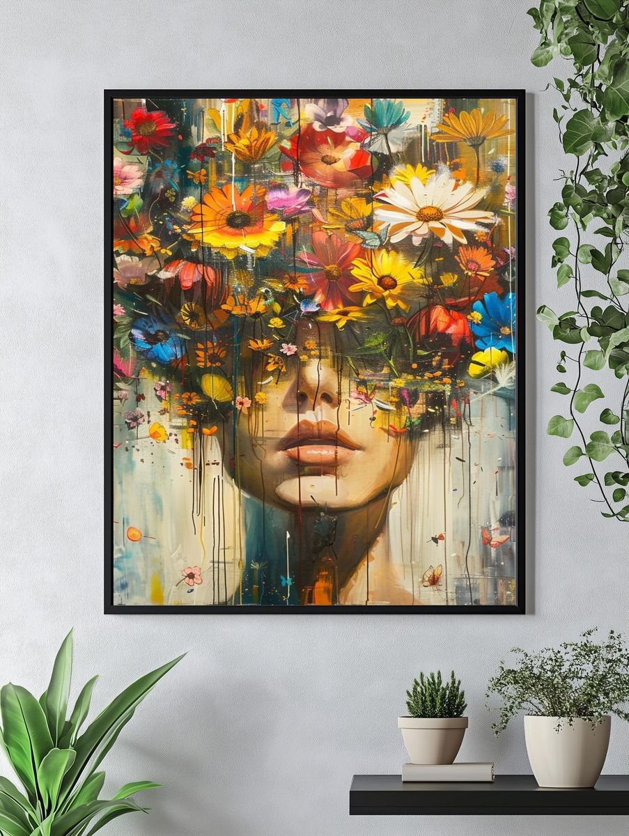 Floral Dream Portrait Print. — room view 4