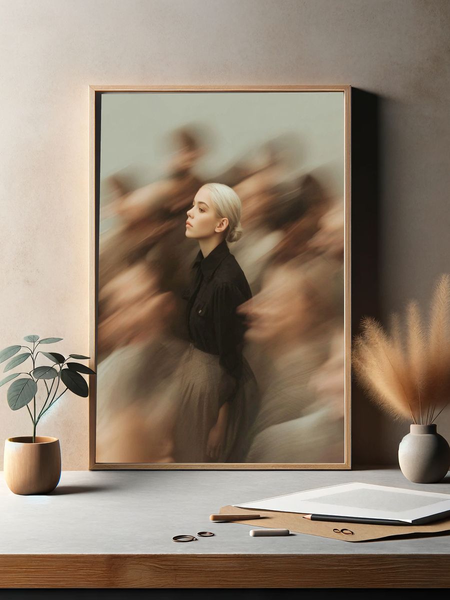 Ethereal Portrait in Motion — Fine Art Print. — room view 2