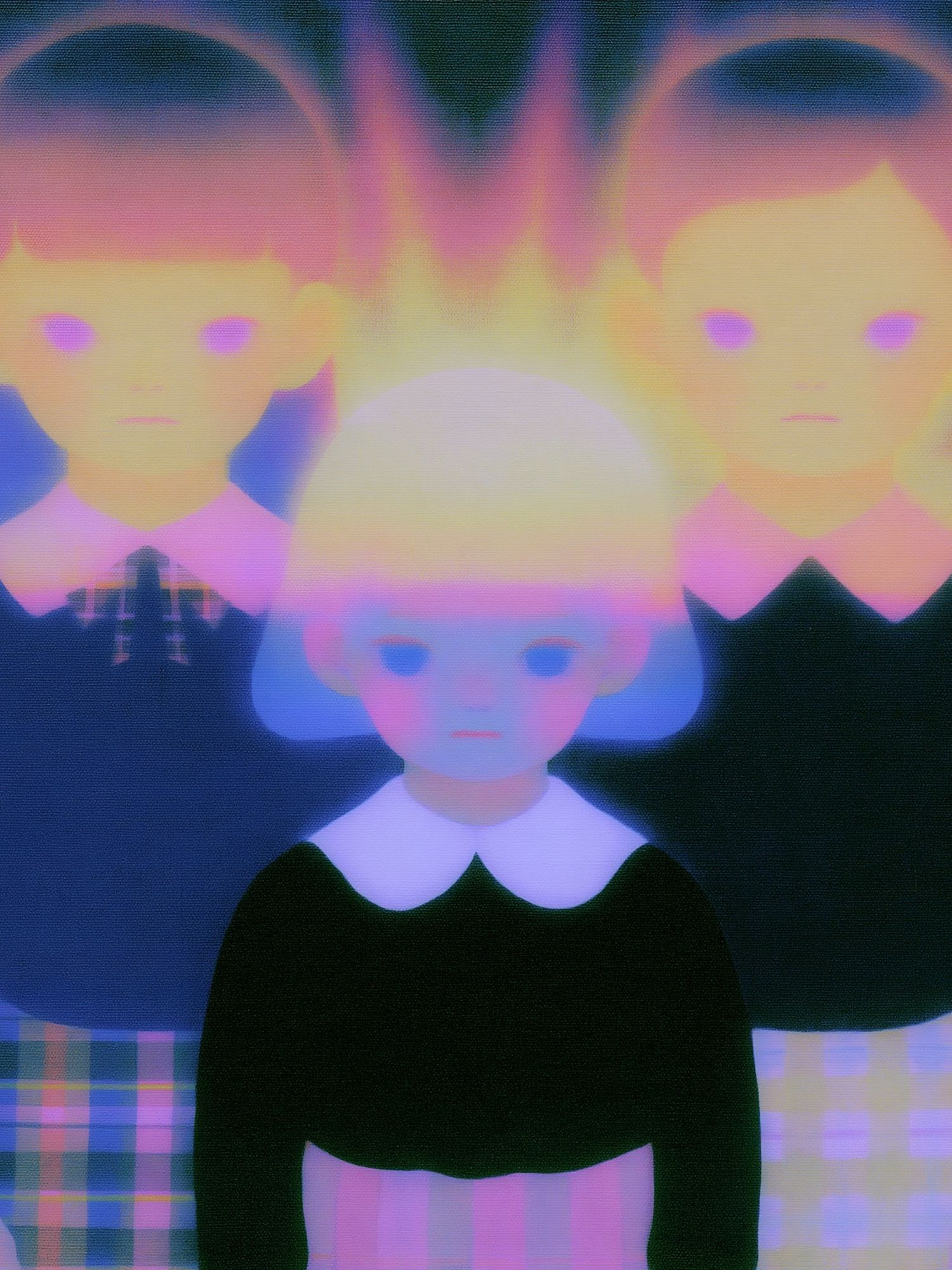 Neon Trio Portrait Print. poster detail