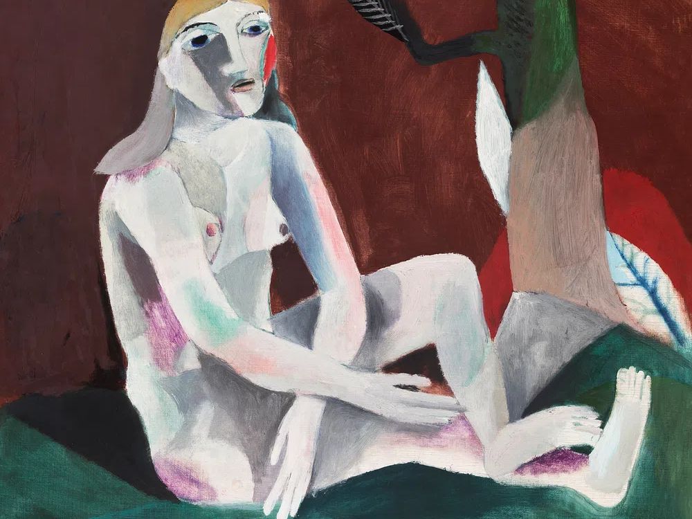 Seated Woman — Cubism Print. poster detail