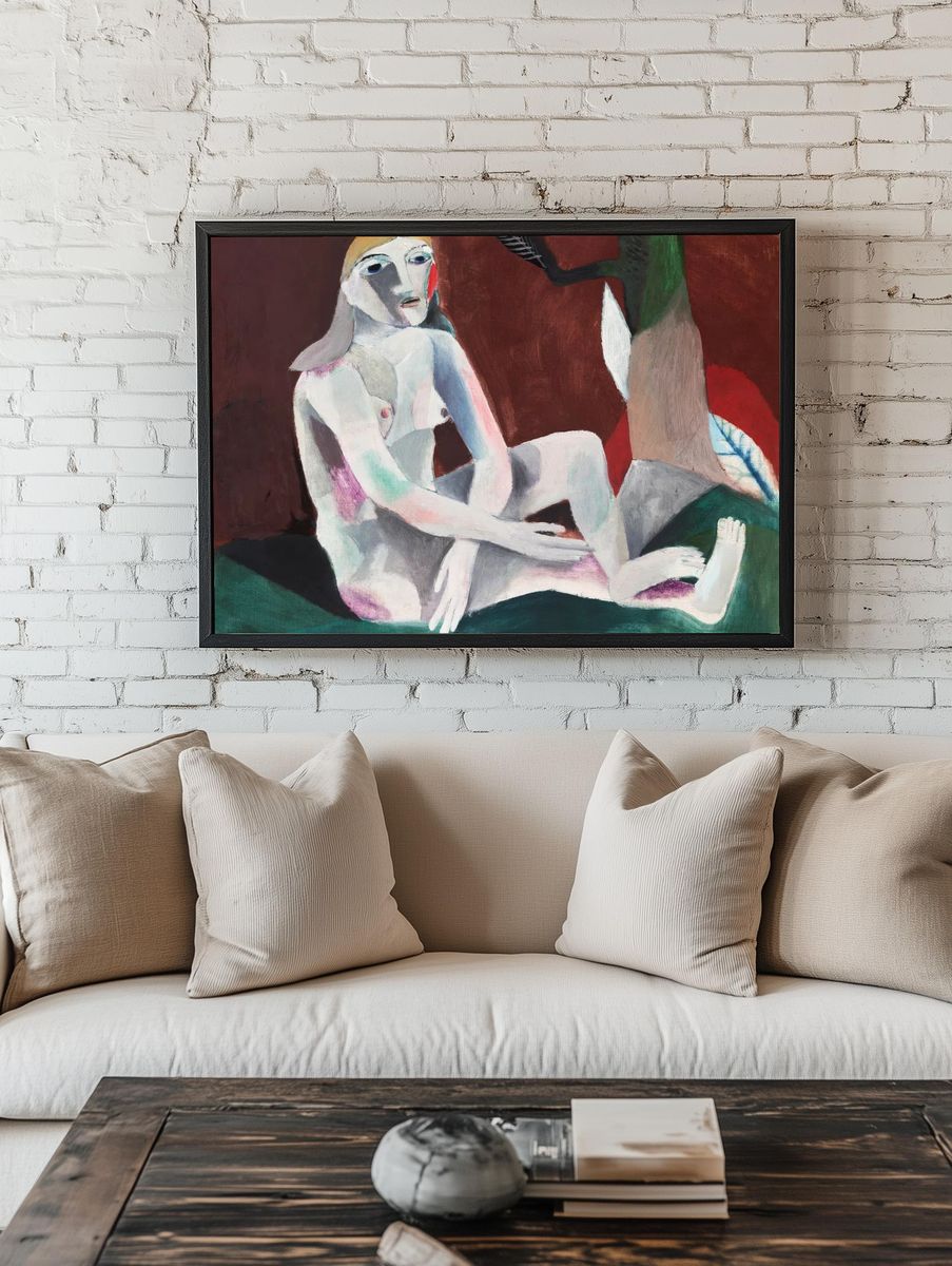 Seated Woman — Cubism Print. — room view 1