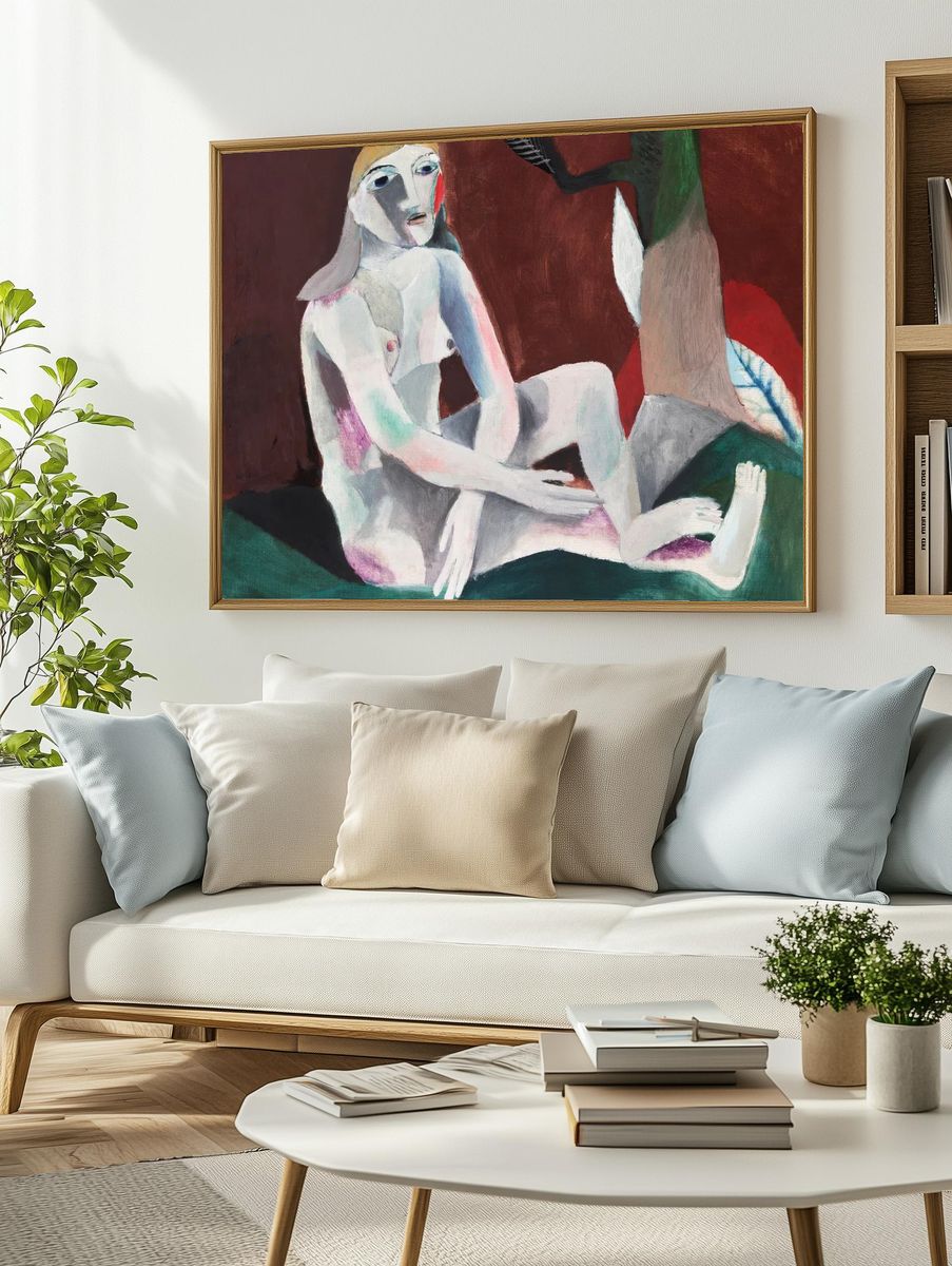 Seated Woman — Cubism Print. — room view 2