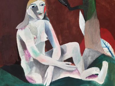 Seated Woman — Cubism Print. poster print