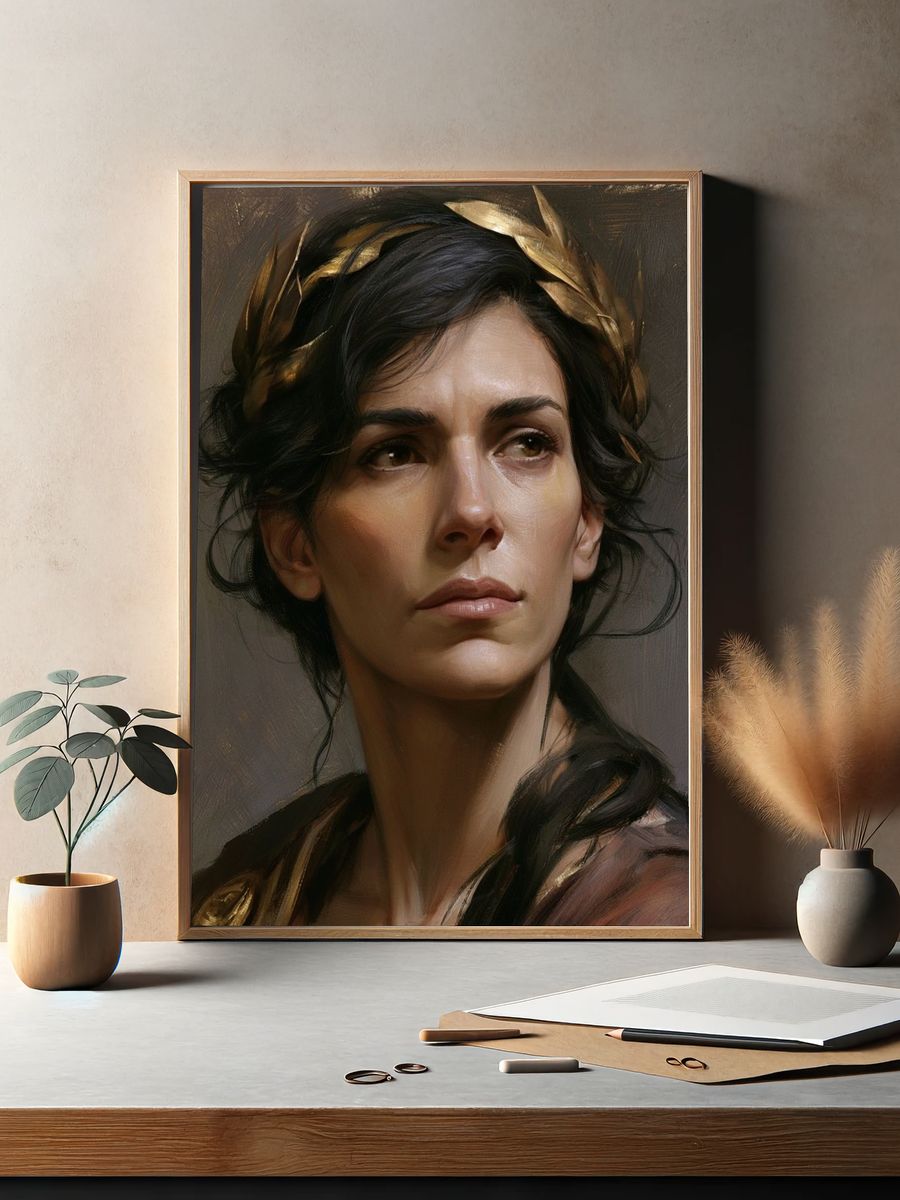 Classical Woman Portrait Fine-Art Print. — room view 2