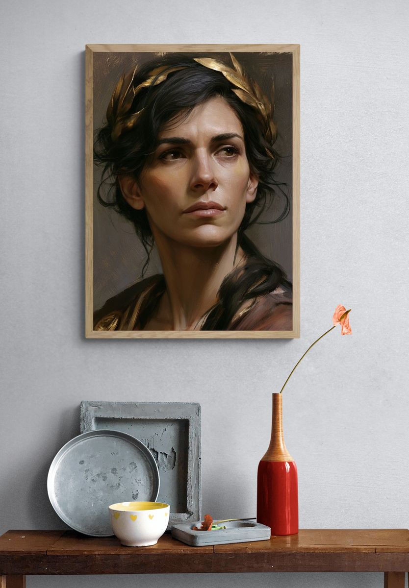 Classical Woman Portrait Fine-Art Print. — room view 3
