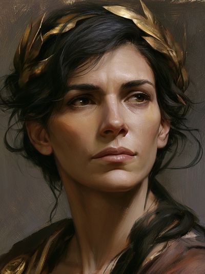 Classical Woman Portrait Fine-Art Print. poster