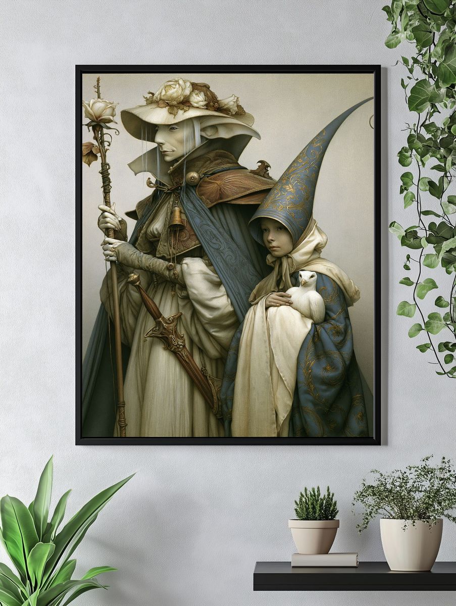 Fantasy Guardians Illustration Poster. — room view 4