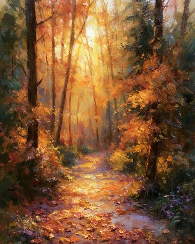 Autumn Forest Path Fine-Art Poster.