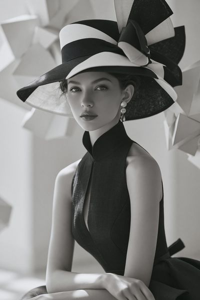 Elegant Fashion Portrait Print. poster
