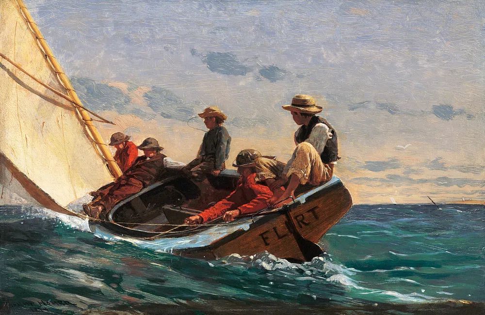 Flirt (1874) Winslow Homer. poster — fine-art art