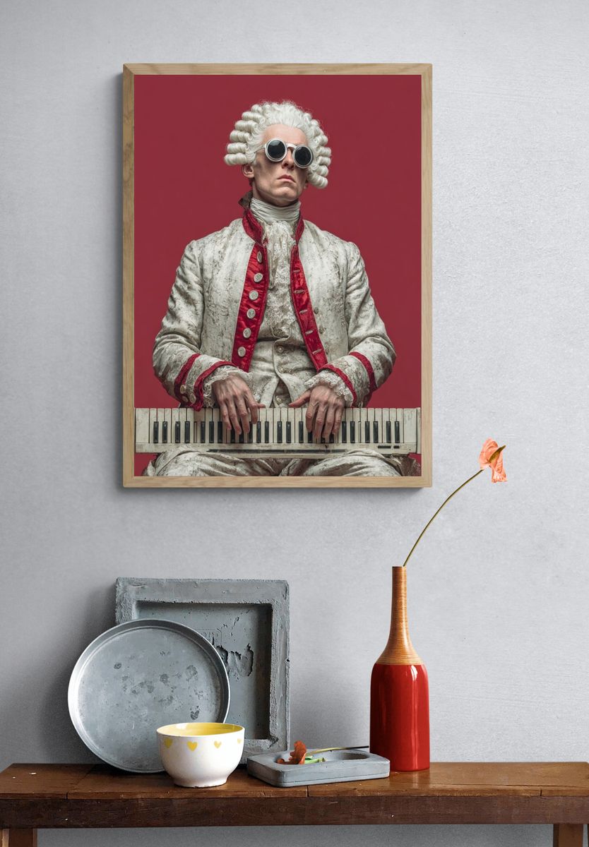 Baroque Keyboard Portrait Print. — room view 3