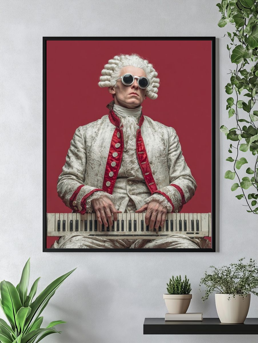 Baroque Keyboard Portrait Print. — room view 4
