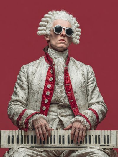 Baroque Keyboard Portrait Print.