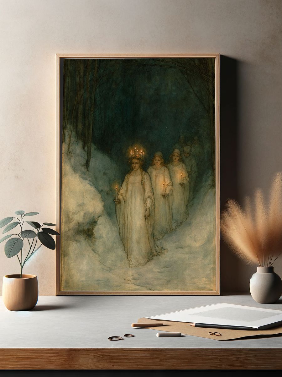 Winter Procession Fine-Art Print. — room view 2