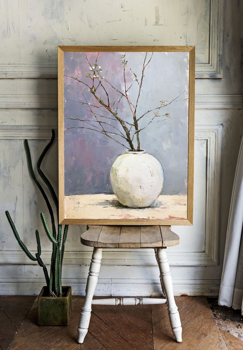Minimal Vase Still Life Print. — room view 1