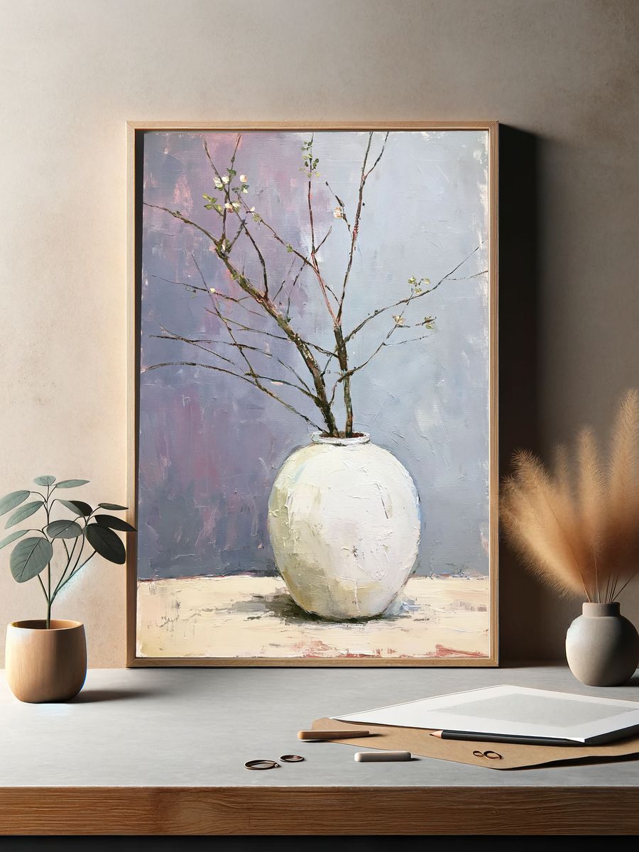Minimal Vase Still Life Print. — room view 2