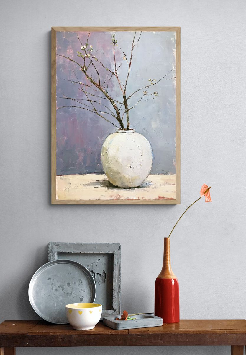 Minimal Vase Still Life Print. — room view 3