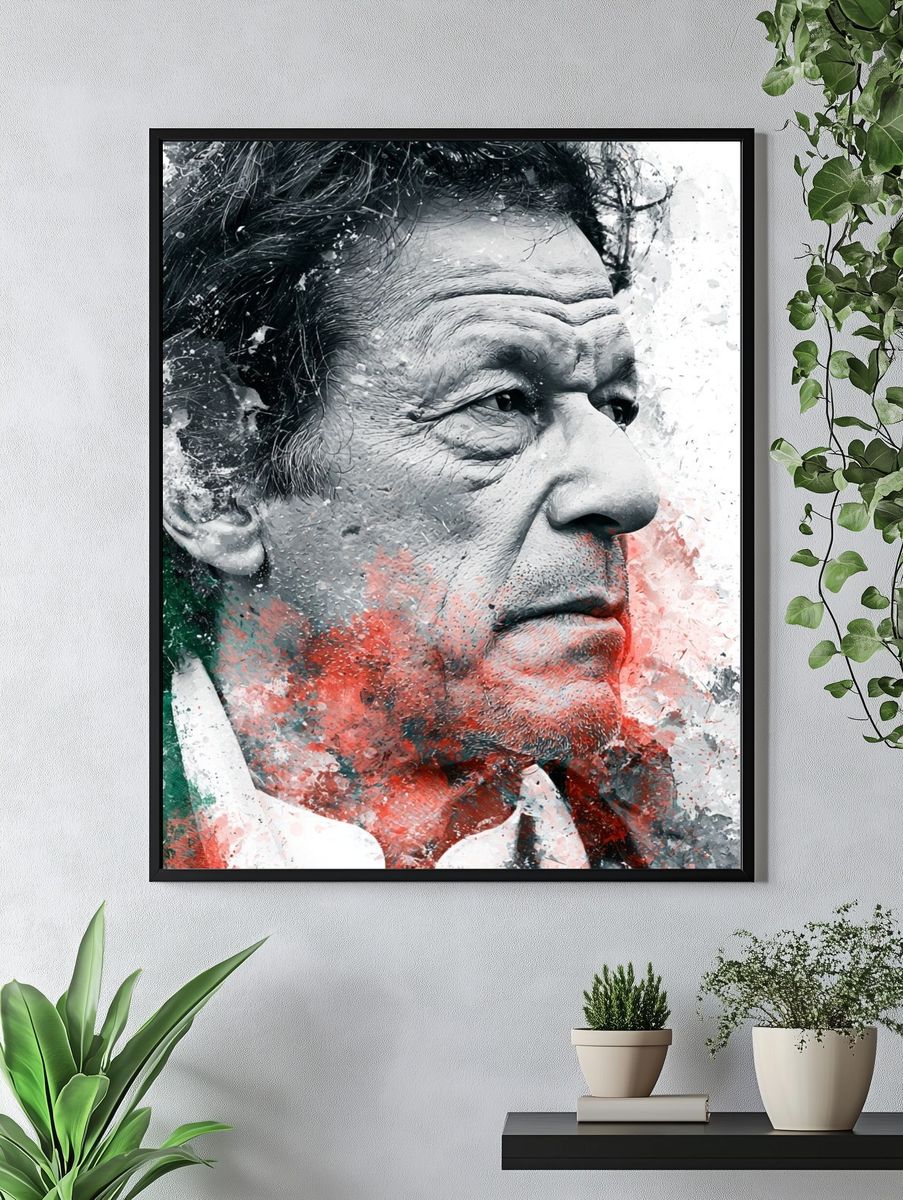 Abstract Portrait Splash Print. — room view 4