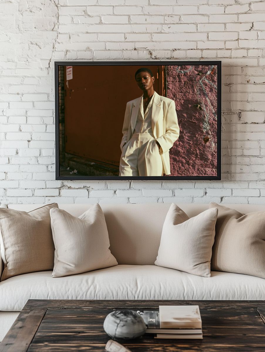 Editorial Fashion Portrait Poster. — room view 1