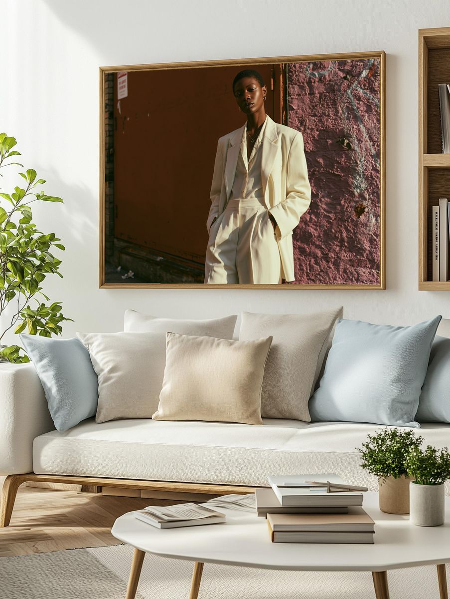 Editorial Fashion Portrait Poster. — room view 2