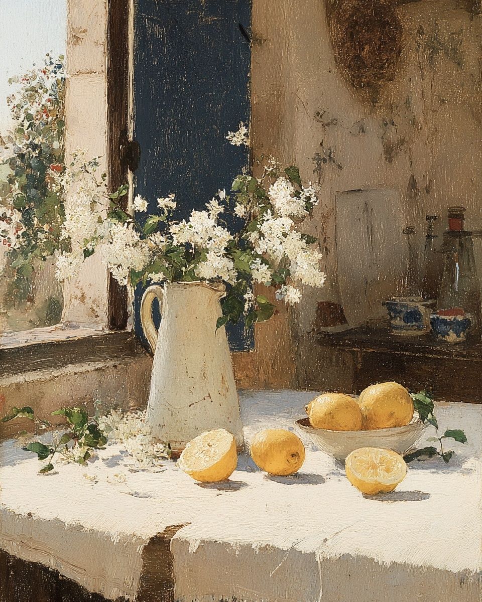 Lemon Still Life — Fine Art Print. poster — fine-art art