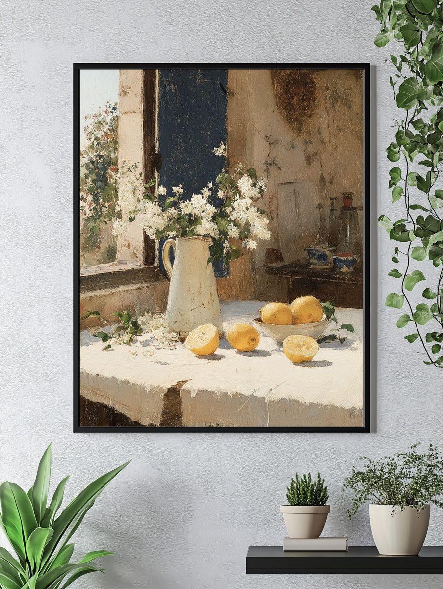 Lemon Still Life — Fine Art Print. — room view 4