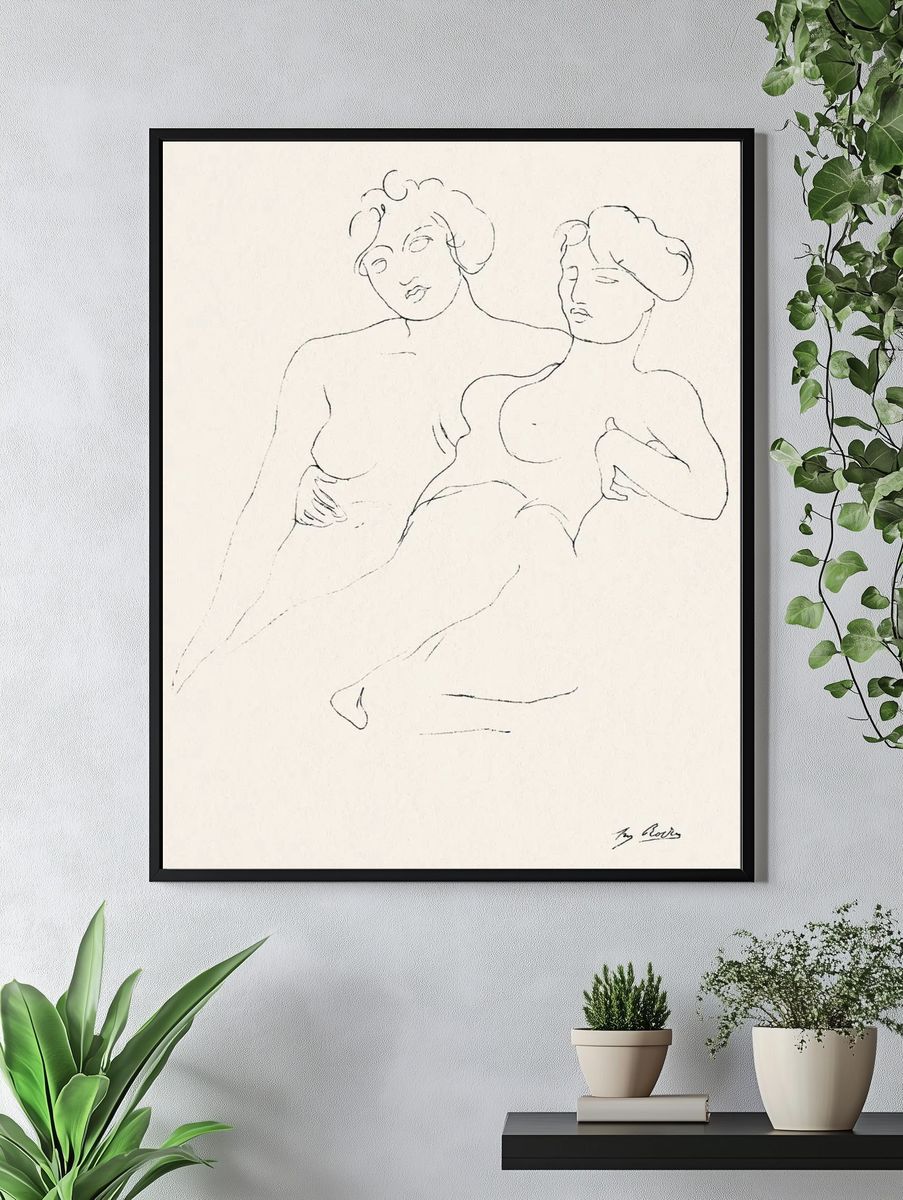 Two Women — Fine Art Print. — room view 4