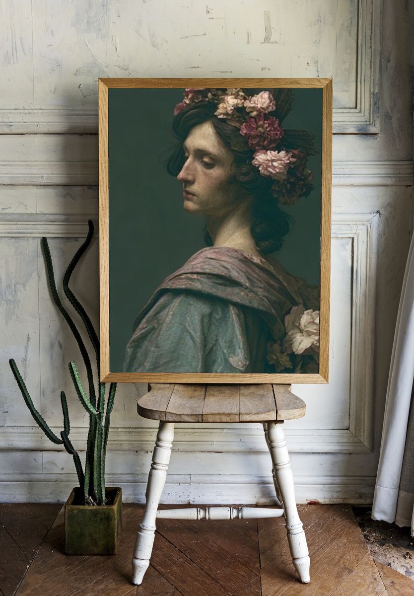Floral Portrait Fine-Art Poster. room preview