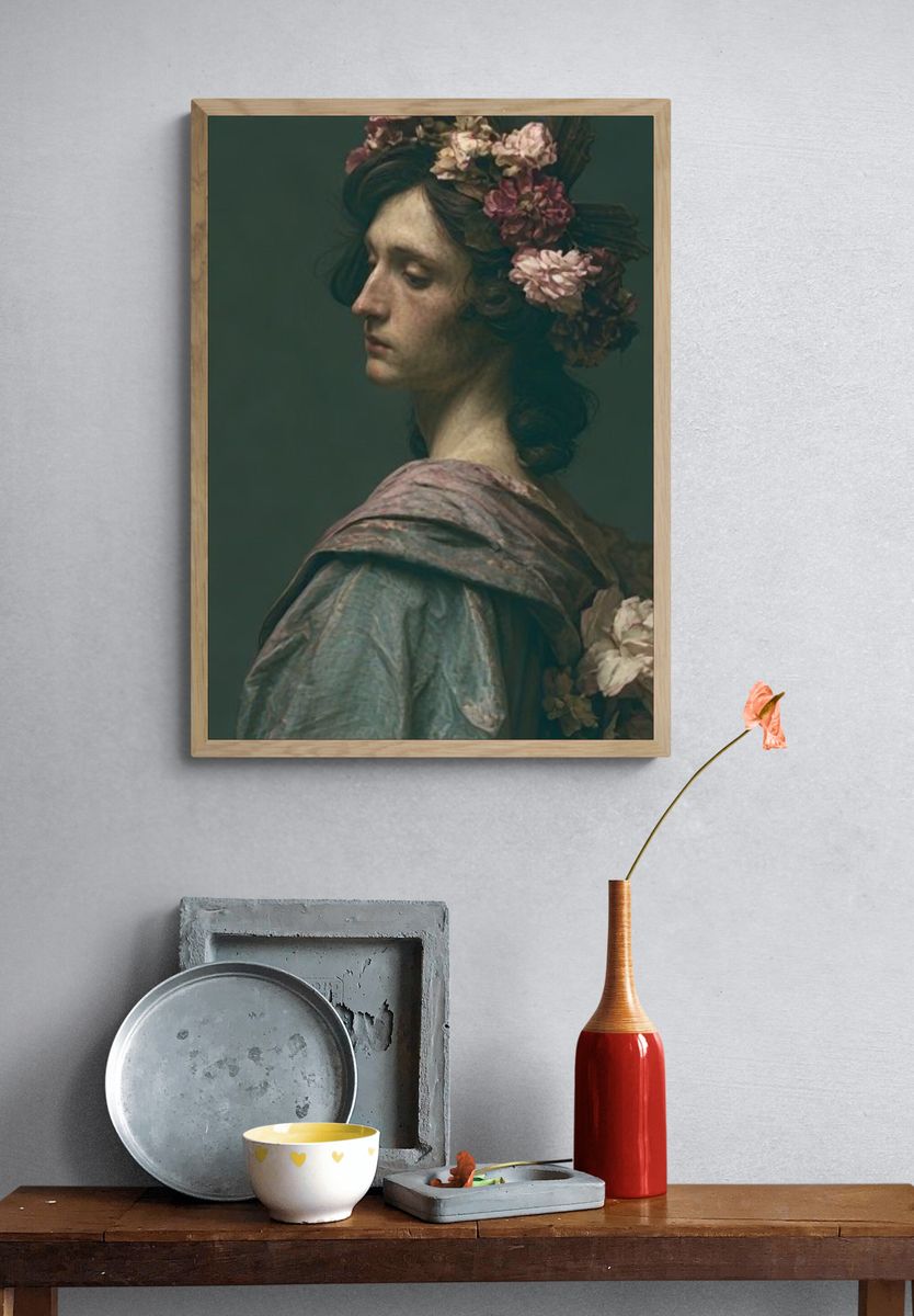 Floral Portrait Fine-Art Poster. — room view 3