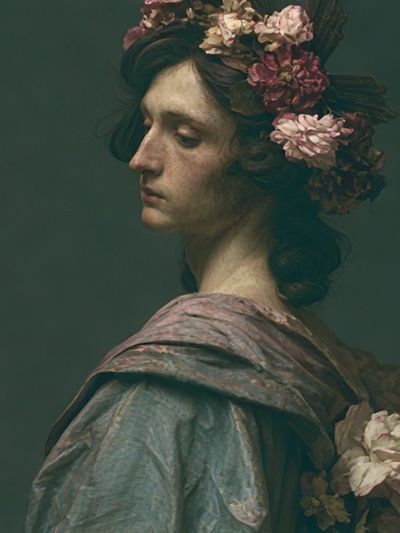 Floral Portrait Fine-Art Poster. poster