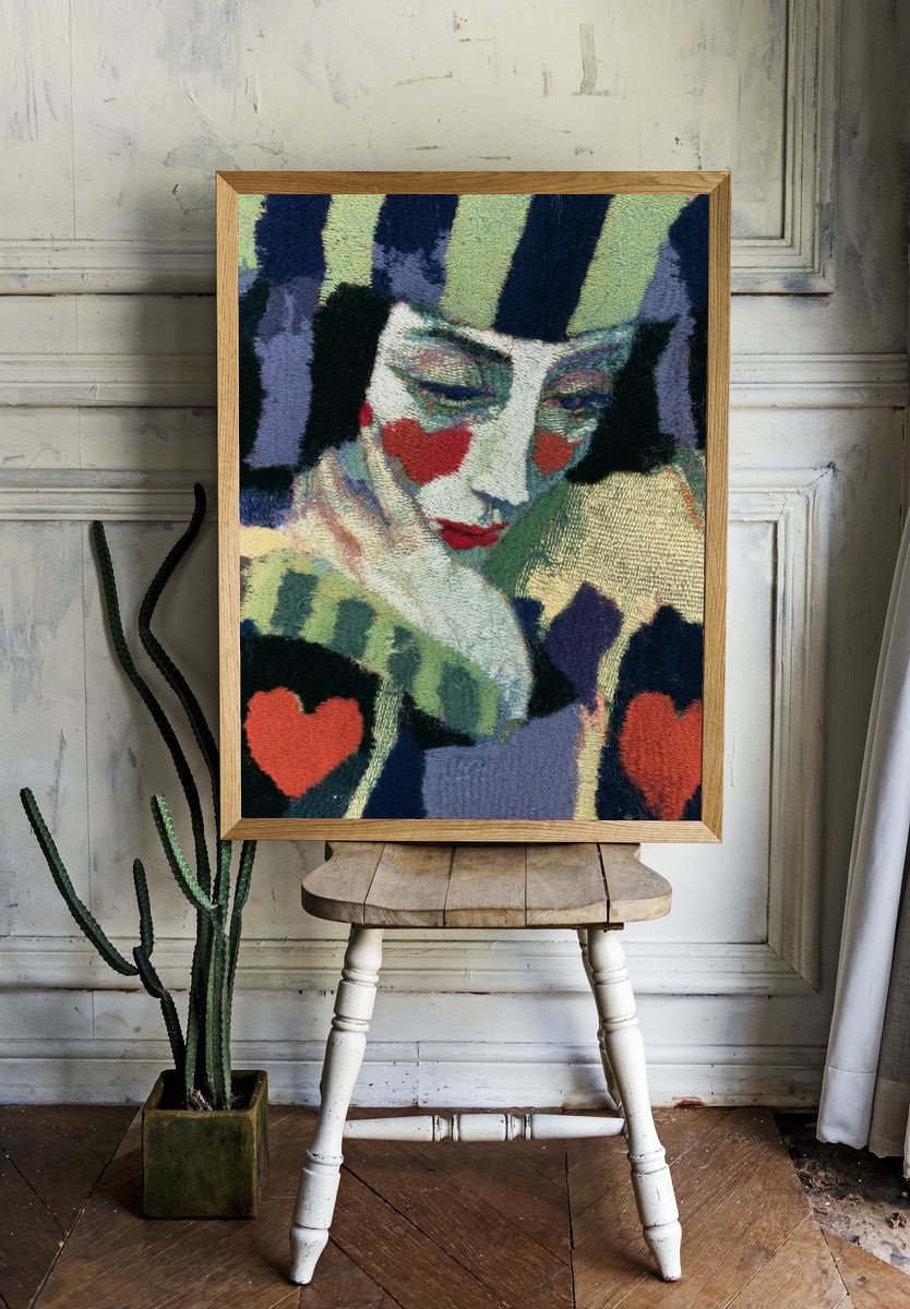 Harlequin Portrait Fine-Art Poster. — room view 1