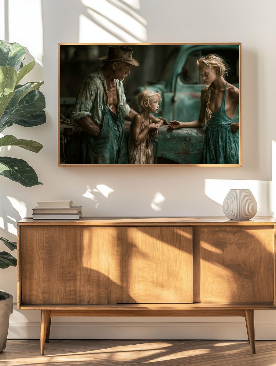Rustic Family Portrait Print. — room view 3
