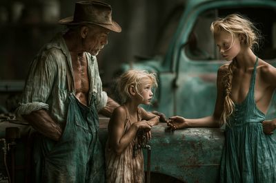 Rustic Family Portrait Print.