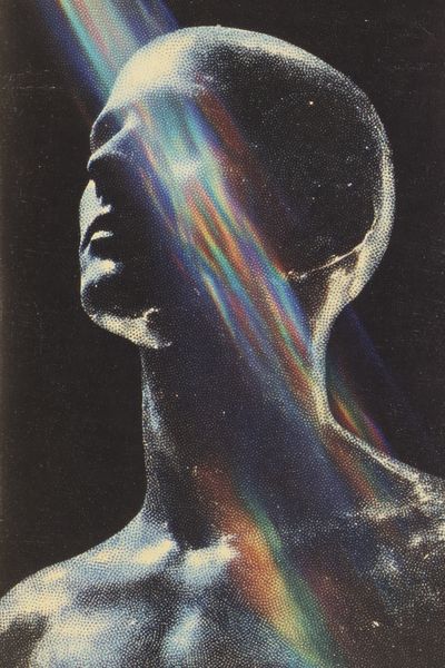 Human Silhouette with Rainbow Light