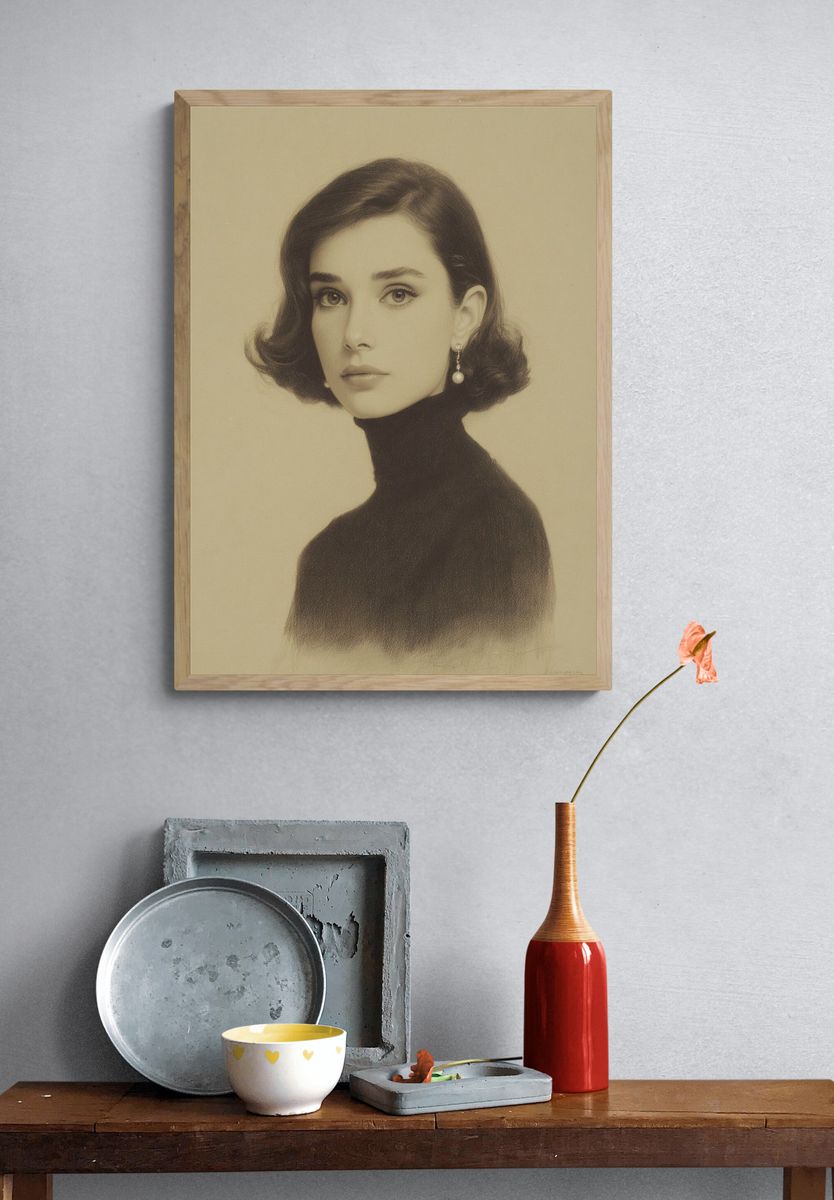 Elegant Portrait — Fine Art Print. — room view 3