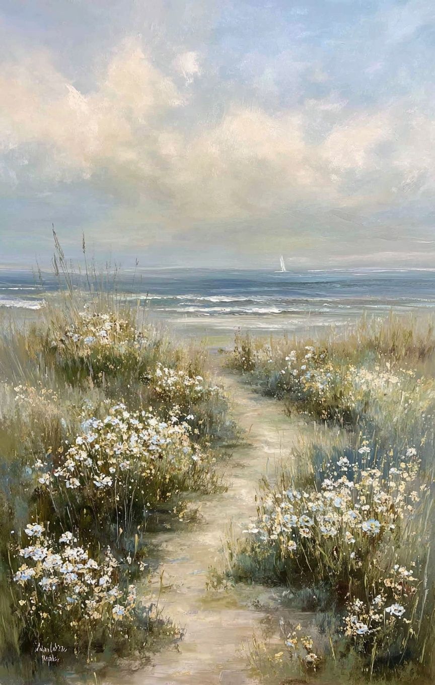 Coastal Meadow Path — Fine-Art Print. poster detail