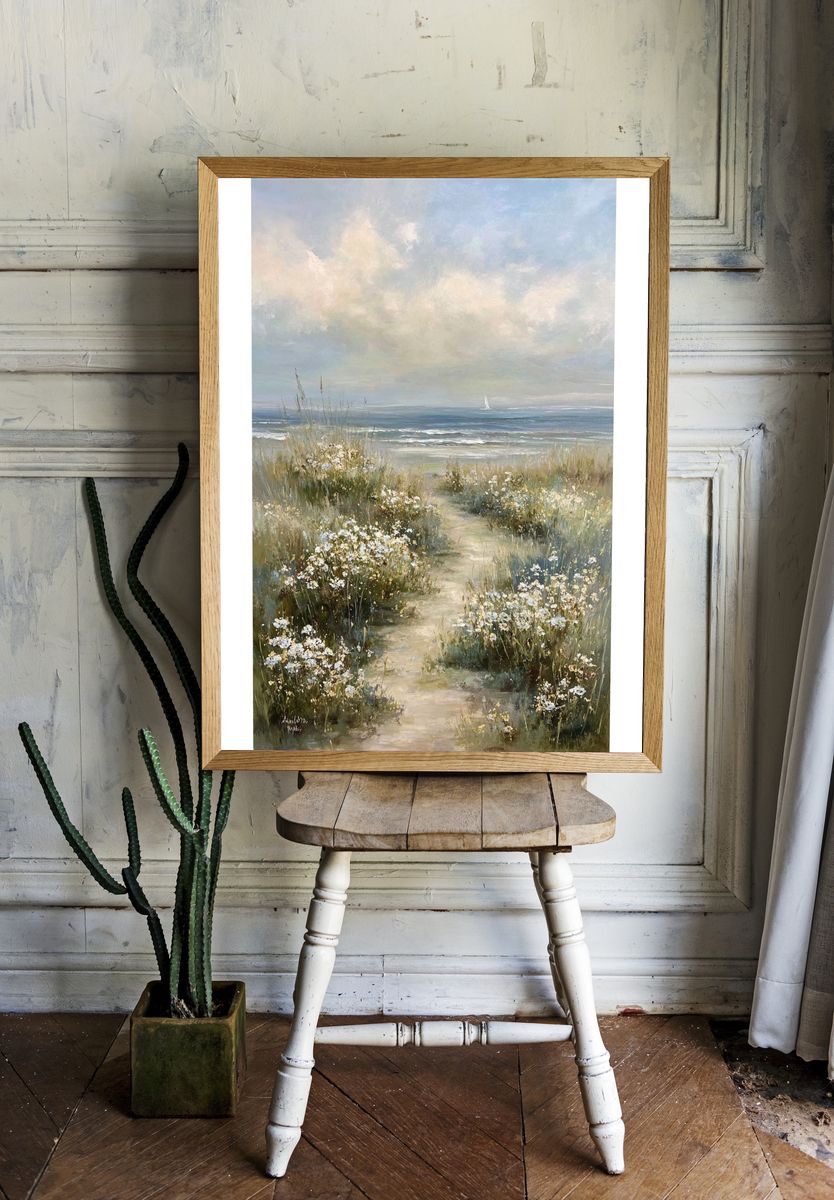 Coastal Meadow Path — Fine-Art Print. — room view 1