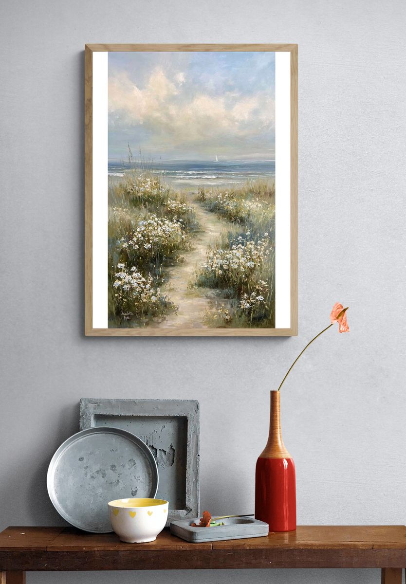 Coastal Meadow Path — Fine-Art Print. — room view 3