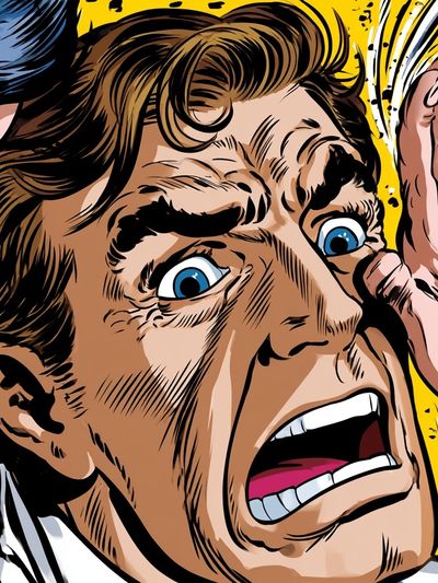 Shocked Pop Art Portrait Poster.