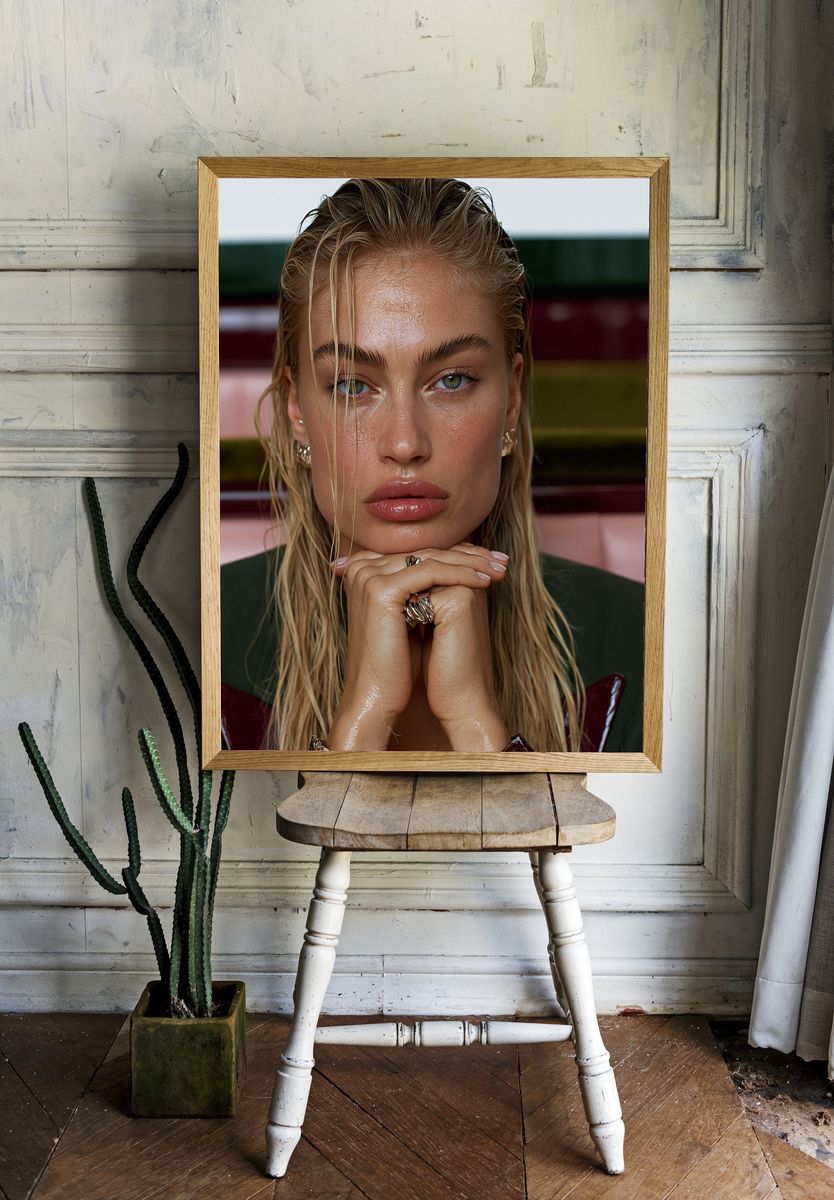 Glossy Fashion Portrait Poster. — room view 1
