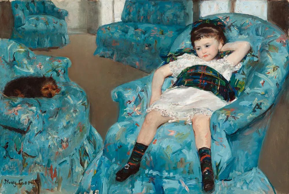 Little Girl Blue Armchair (1878). poster detail