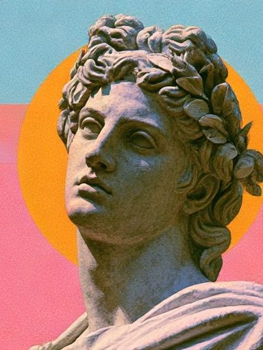 Classical Bust Pop Art Poster. poster — fine-art art